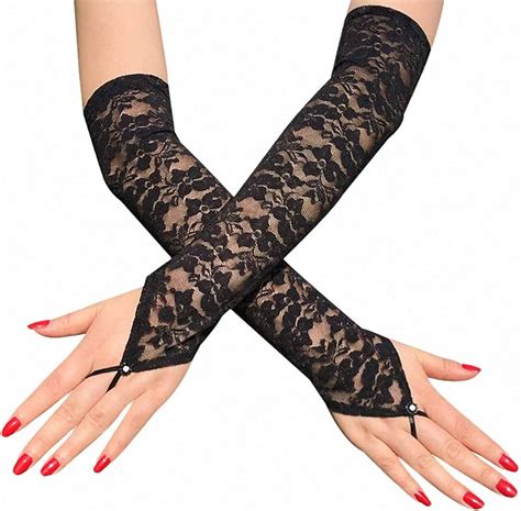 lace fingerless gloves long|extra long fingerless gloves.